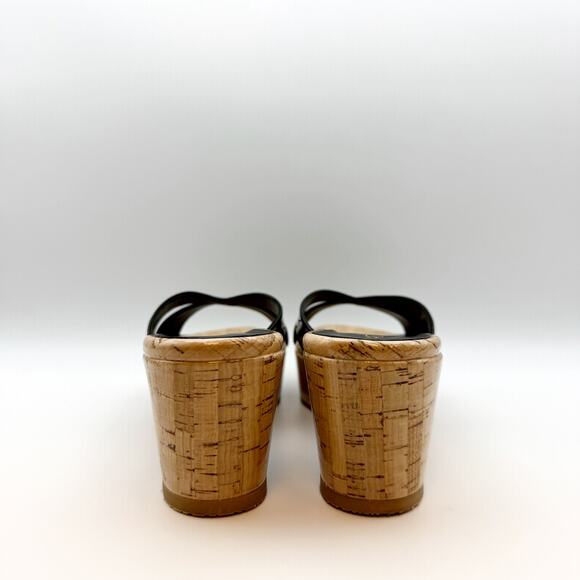 Stuart Weitzman Womens Carmen Platform Slide Sandal 8.5 Black Patent Leather NIB - Picture 8 of 11